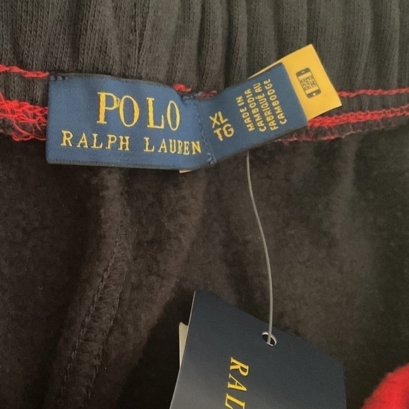 NWT POLO RALPH LAUREN BLUE LABEL COTTON FLEECE UNISEX TRAINER PANTS SIZE US XL - Picture 8 of 12